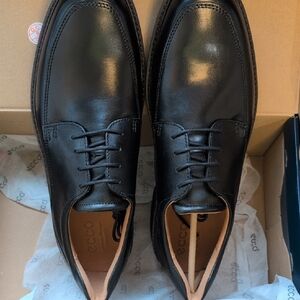 ECCO Men's Black Leather Shoes
